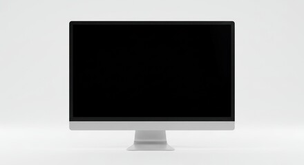 A modern, white computer monitor, front view, against a plain white background.