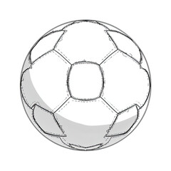 Simple black and white soccer ball graphic