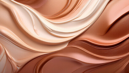 Soft Blend Of Cream And Copper Subtly Transitioning With A Textured Effect For Depth