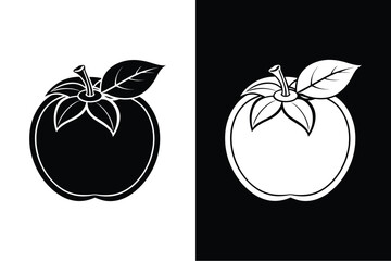 Persimmon icon vector on White Background Vector Art Illustration on white background.