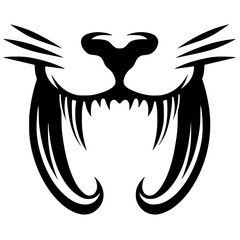 Tiger fang silhouette