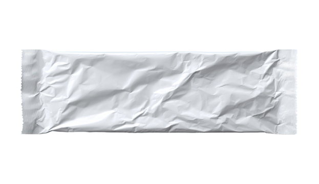 Blank white food wrapper