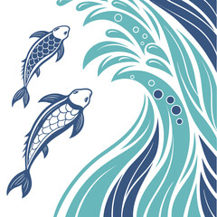 Organic Water-Inspired Abstract Pattern