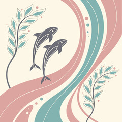 Liquid Flow Pastel Vector Form