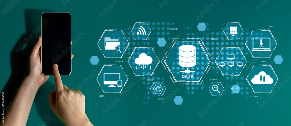 Poster cloud computing, cloud strategy, and cloud technology transforming digital infrastructure with scala