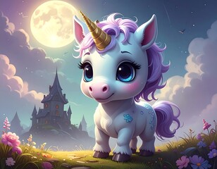 Enchanted Unicorn's Magical Meadow Encounter