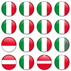 Obraz premium Flag buttons in a grid