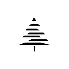 Fototapeta premium Minimalist Christmas Tree Icon for Holiday Celebrations 
