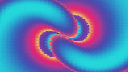 Abstract futuristic AI-inspired gradient swirl background in glowing magenta, blue, and red hues with modern digital wave textures, ideal for tech creative design visuals