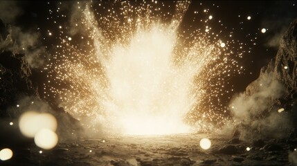 Cosmic Explosion: A fiery spectacle of celestial energy