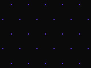 Minimalist pattern with purple dots on a black background.