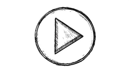 Hand-drawn play button