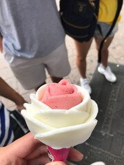 flower ice cream cone