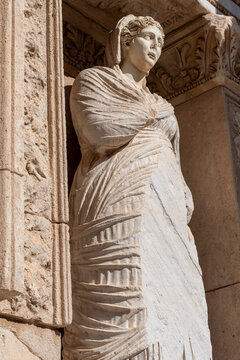 Turkey - Ephesus - Statue of Arete (Virtue) in the Celsus Library