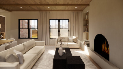 contemporary living room interior