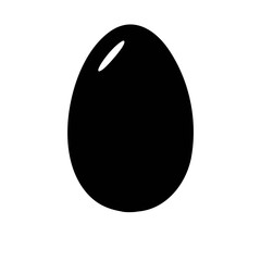Black egg illustration vector graphic easter egg design food ingredient healthy breakfast protein source