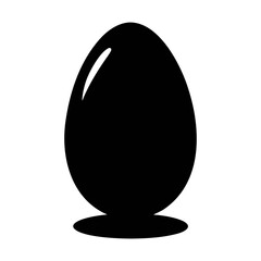 Isolated black egg vector illustration easter egg design easter breakfast food ingredient graphic art