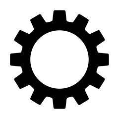 Gear cogwheel mechanism machine part engineering industrial vector graphic black and white design