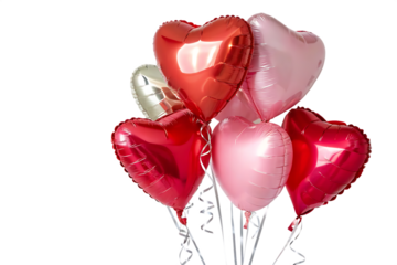 Valentine's Day balloons isolated on ai generated
