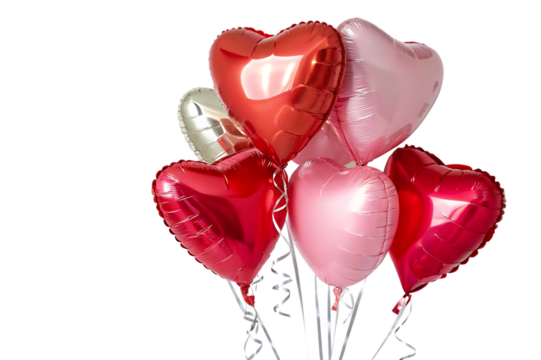 Valentine's Day balloons isolated on ai generated
