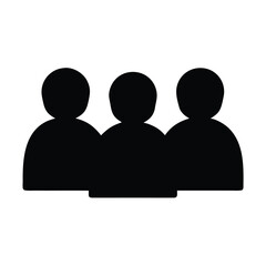 Group of people icon vector illustration for team collaboration and social networking concept design