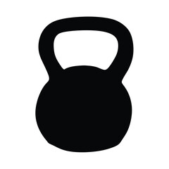 Kettlebell workout fitness gym training weightlifting exercise strength training silhouette icon
