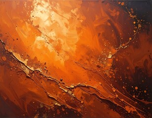 Fiery Abstract Hues Autumnal Earth