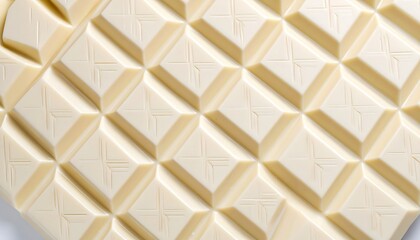 Close-up view of a white chocolate bar