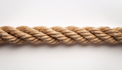 Fototapeta premium Single Rope On A White Background