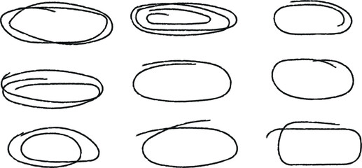 Hand drawn highlight circles for emphasis and attention in digital design