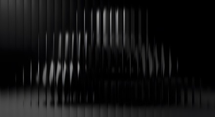 Abstract black background with vertical lines and blurred effect in studio