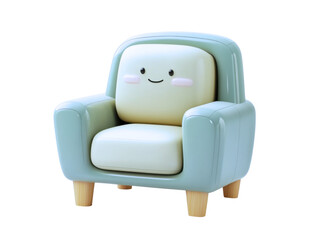 Friendly Armchair Mascot PNG

