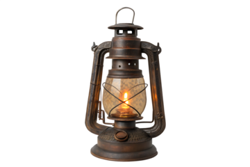 Vintage oil lantern isolated on ai generated