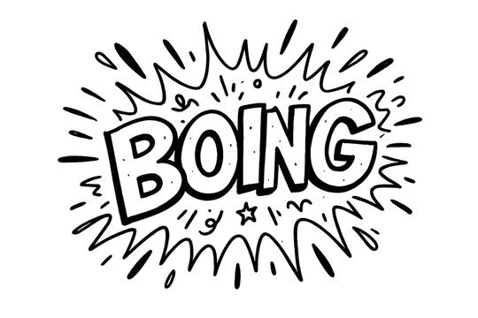 Comic book style icon set. fun, whimsical, boing, explosion, pop art icons outline collection