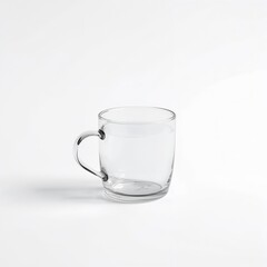 Glass cup isolated on white background