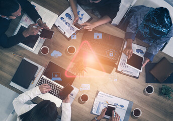 Cybersecurity threat alert protects data. Cyber security threat alert prevents access, alert warns...