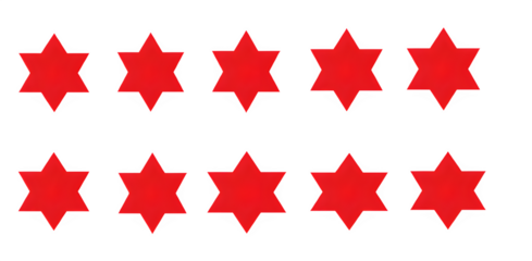 Red Star Collection – Array of Red Stars Isolated on Transparent Background PNG
