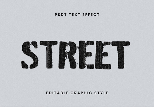 Black Grunge Stamp Text Effect Vintage Distressed Font