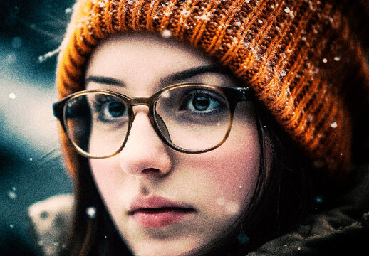 Teal And Orange Cinematic Film Grain Photo Effect