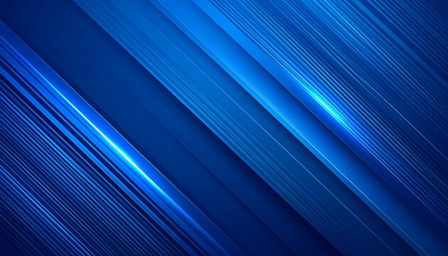Striking blue abstract background with diagonal lines and sleek, light highlights