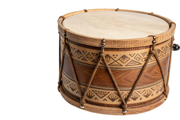 Wooden drum isolated  ai generated
