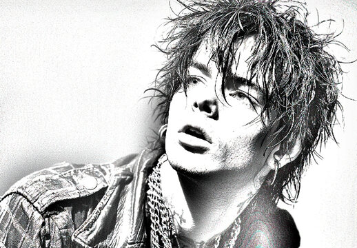 Black And White Charcoal Pencil Sketch Photo Effect