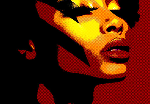 Red And Yellow Cartoon Comic Book Photo Effect