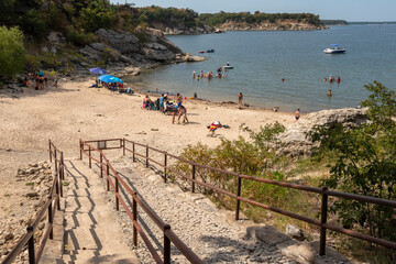 Fototapeta premium Swimming area at the lake