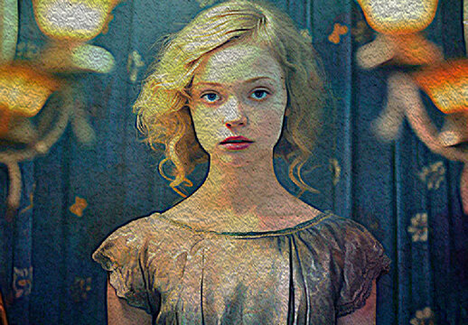 Orange And Blue Oil Painting Photo Effect