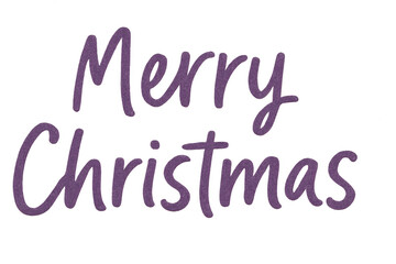 Merry christmas glitter purple festive greeting text
