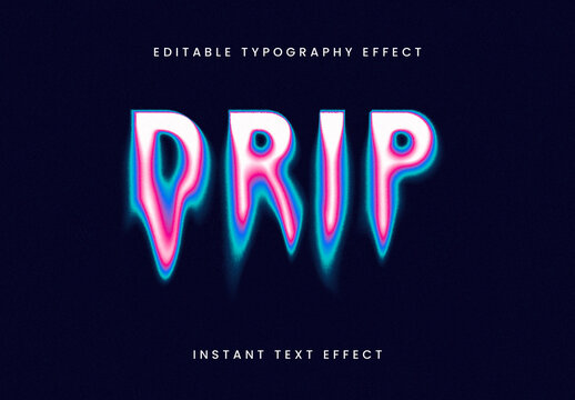 Pink Melting Glitch Text Effect Drip Glow Liquid Font