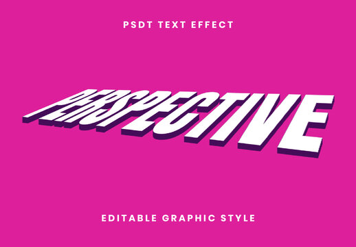White and Purple Perspective Text Effect 3D Block Font