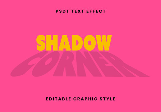 Yellow Perspective Text Effect Long Shadow Bold Font