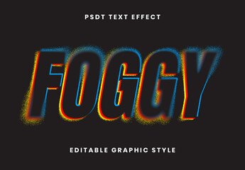 Colorful Haze Text Effect Dissolving Backlight 3D Font